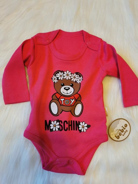 Body na prezent 86 misio kwiatowy miś fuksja róż