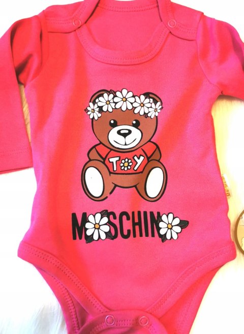Body na roczek miś fuksjowe body misio roczek 80