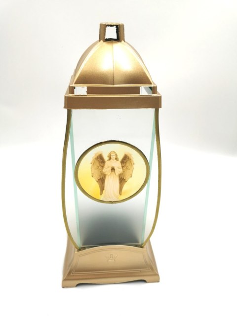 DUŻY ZNICZ ARTYSTYCZNY ANIOŁ ANIOŁEK LED LATARENKA