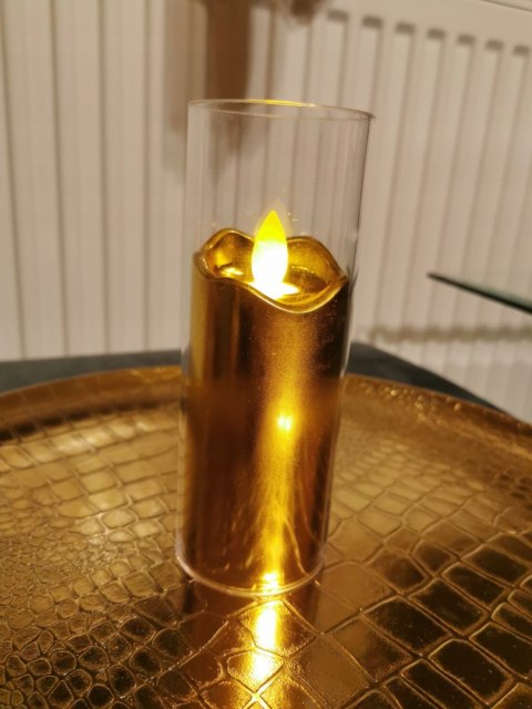 Dekoracyjna Świeca z RUCHOMYM PŁOMIENIEM 14,5 cm