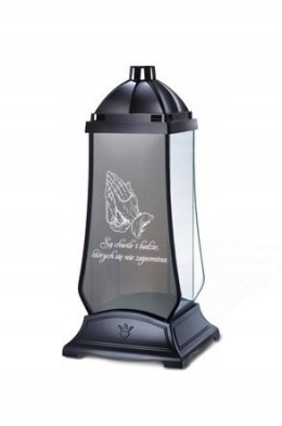 KAPLICZKA ZNICZ SZKLANY ZE ŚWIECĄ Z PŁOMIENIEM LED