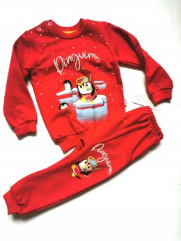 Komplet Świąteczny dla niemowlaka 68 pingwin 6 ml