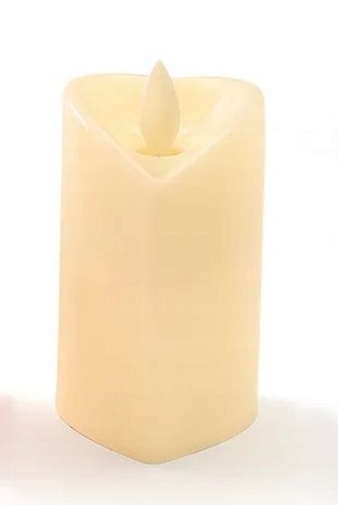 ŚWIECZKA DO KAPLICZKI SERCE BIAŁE KREMOWE