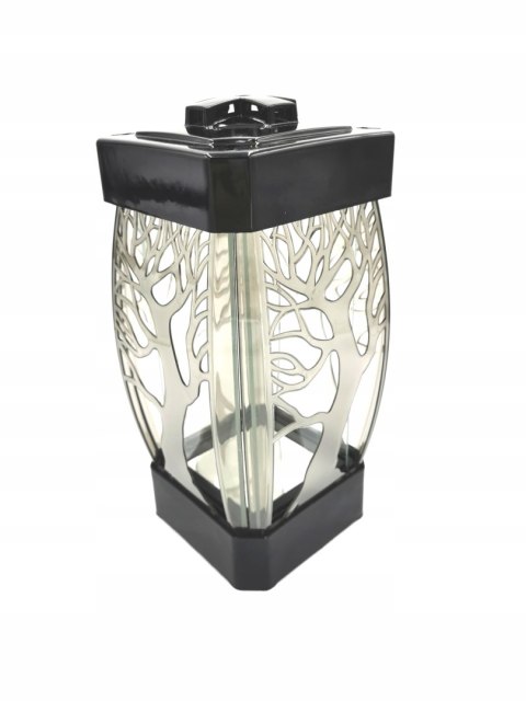 Szklany znicz drzewo lampion drzewko Led kapliczka