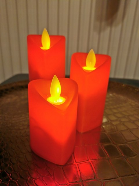 WALENTYNOWA ŚWIECA ŚWIECZKA CZERWONE SERCE LAMPION