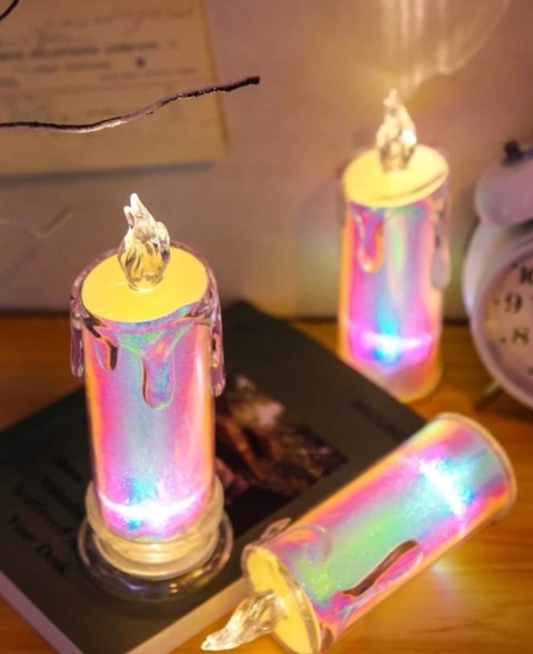 Wkład LED do zniczy wkład holograficzny LEDOWY 6cm