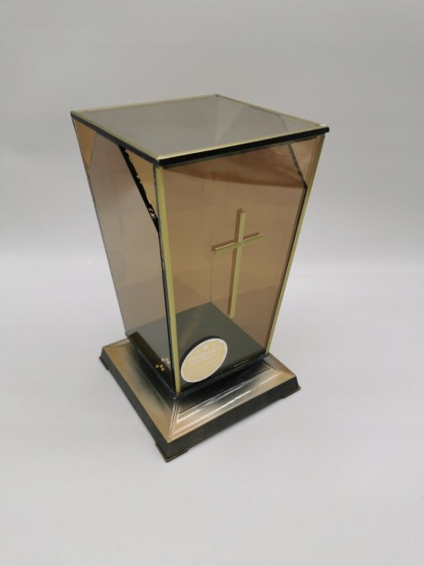 ZNICZ ŚWIĄTECZNY KAPLICZKA ŚWIĄTECZNA ZŁOTE SZKŁO