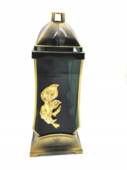 ZNICZ ZNICZE LAMPION ARTYSTYCZNY KWIAT W ZŁOCIE