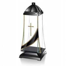 Znicz znicze czarna kapliczka ze wstęgą lustro 37