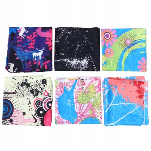 6 sztuk Bandanka chusta na głowę bandanki mix