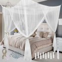 Baldachim moskitiera biała 210x190x24cm siatka