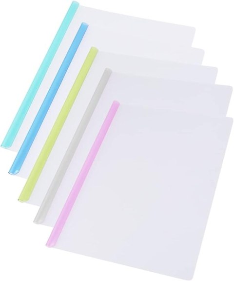 Dokumenty teczki z zaciskiem 10 szt obwoluty kolor