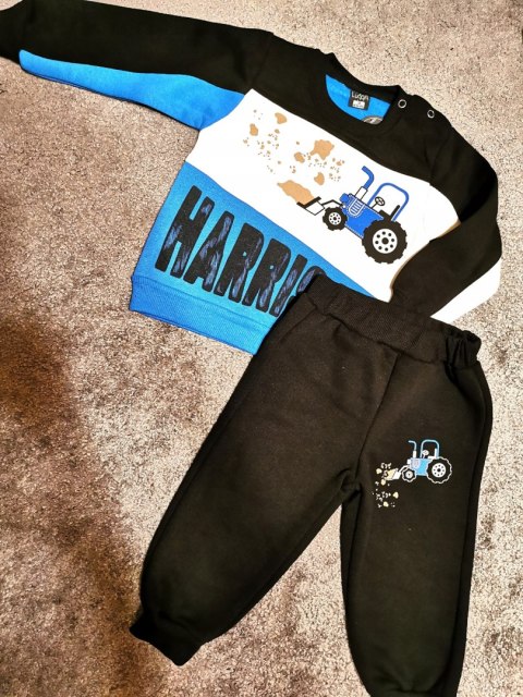 Dres komplet DLA CHŁOPCA TRAKTOR BLUZA SPODNIE 68