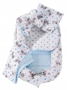 Kokon niemowlęcy Gniazdo Otulacz NIEBIESKIE MISIE