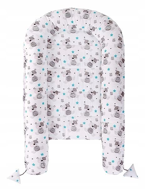 Kokon niemowlęcy Gniazdo Otulacz NIEBIESKIE MISIE