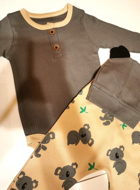 Komplet niemowlęcy Koala, zestaw body+spodnie r.80