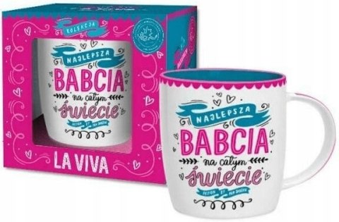 Kubek Kolorowy Napis na Dzień BABCI PREZENT Babcia