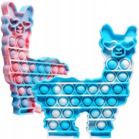 Lama alpaka zabawka Popit pop it push bubble gra