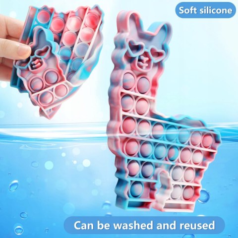 Lama alpaka zabawka Popit pop it push bubble gra