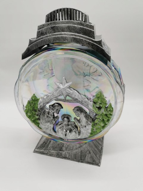 PIĘKNA KAPLICZKA ŚWIĄTECZNA ŚWIĄTECZNY ZNICZ 34CM