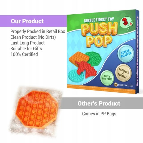 POP IT ZABAWKA SENSORYCZNA PUSH BUBBLE POP Mix