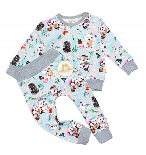 Świąteczny dres zimowy bluza spodnie 86 Prezent