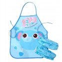 Wodoodporny fartuszek dziecięcy plus rękawki słoń