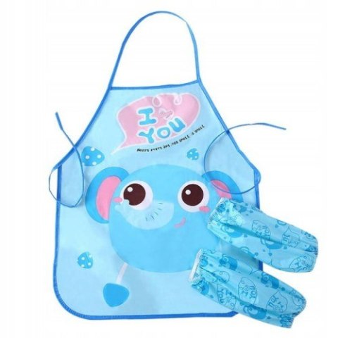 Wodoodporny fartuszek dziecięcy plus rękawki słoń