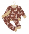 Zestaw Świąteczny dres zlote brązowe jelonki r. 92