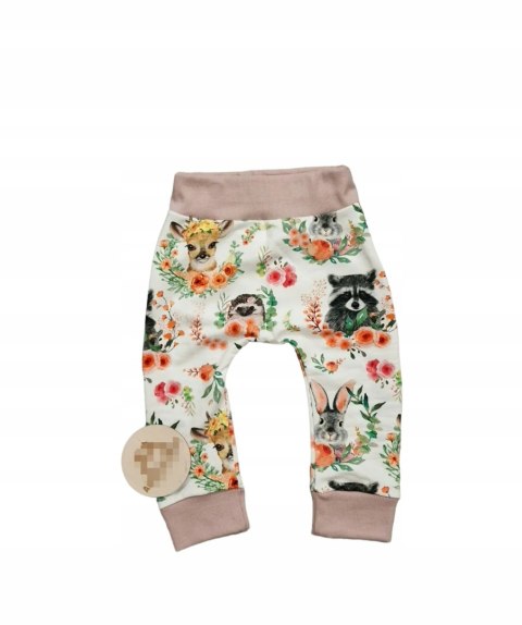 Zestaw dresowy bluza i spodnie 98 kwiaty kwiatowy