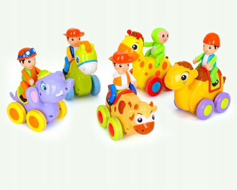 Zestaw figurki dzikie zwierzęta na kółkach prezen