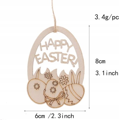 20 sztuk zawieszek wielkanocnych dekoracja jajka