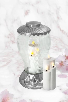 ARTYSTYCZNY ZNICZ LAMPION WAZON DUŻA BAŃKA ZE ŚWIECĄ (WYBÓR KOLORU)