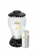 ARTYSTYCZNY ZNICZ LAMPION WAZON DUŻA BAŃKA ZE ŚWIECĄ (WYBÓR KOLORU)