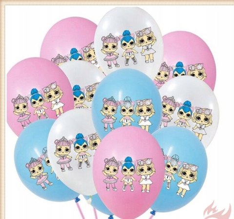 Balony laleczki LOL SURPRISE kolorowe urodzi 15szt