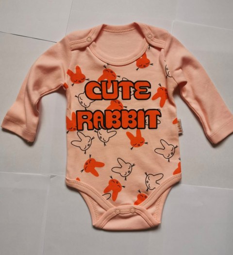 Body koralowe Wielkanoc króliczek 56 62 3 miesiąc