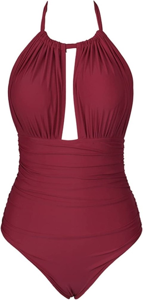 CUPSHE JEDNOCZĘŚCIOWY STRÓJ KĄPIELOWY BORDOWY M 38