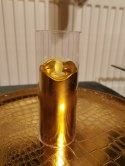 DEKORACYJNA świeca z RUCHOMYM PŁOMIENIEM GOLD 14,5