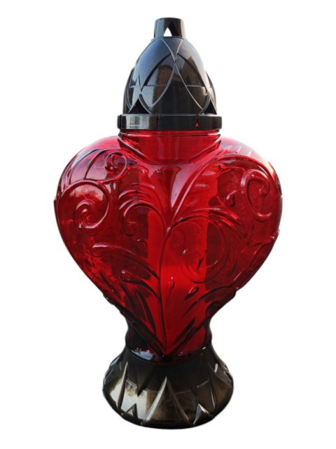 Ekskluzywny Znicz artystyczne duże serce Znicz serduszko czerwone Duże