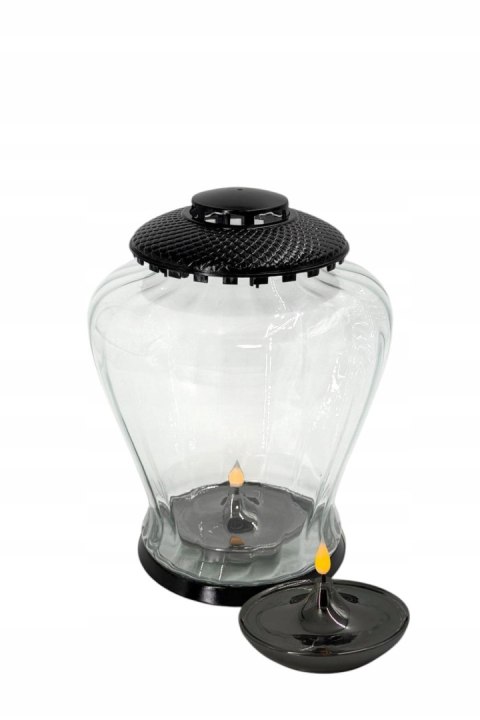 Elegancki ZNICZ LAMPION WAZON DUŻA BAŃKA ZE ŚWIECĄ (WYBÓR KOLORU)