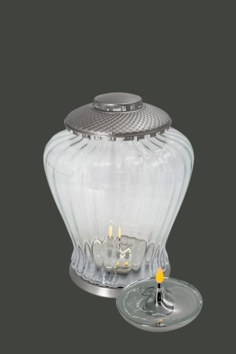 Elegancki ZNICZ LAMPION WAZON DUŻA BAŃKA ZE ŚWIECĄ (WYBÓR KOLORU)