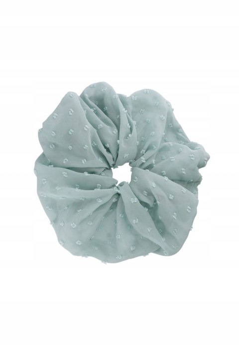 Gruba gumka do włosów scrunchie wzór w kropki