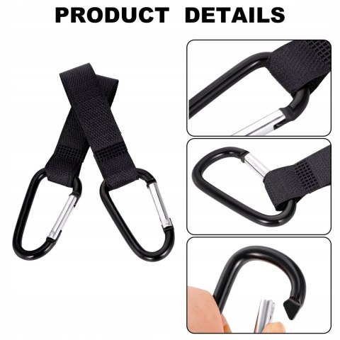 Hak haki do wózka dziecięcego Uchwyt na torbę 2szt