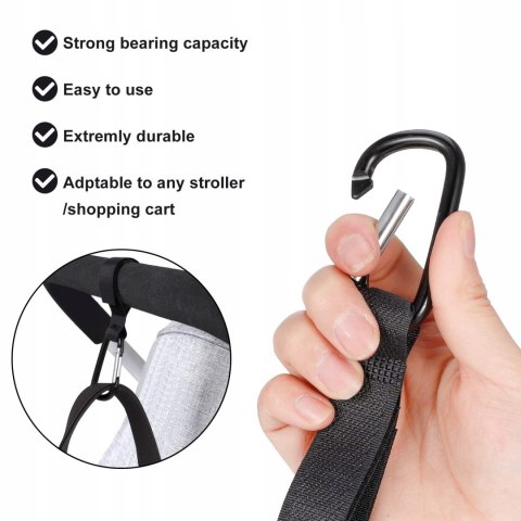 Hak haki do wózka dziecięcego Uchwyt na torbę 2szt