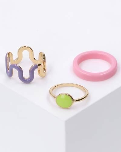 Pierścionek Zestaw 3 modnych pierścionków prezent