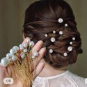 Wsuwki ślubne perłowe szpilki ślubne do włosów 16